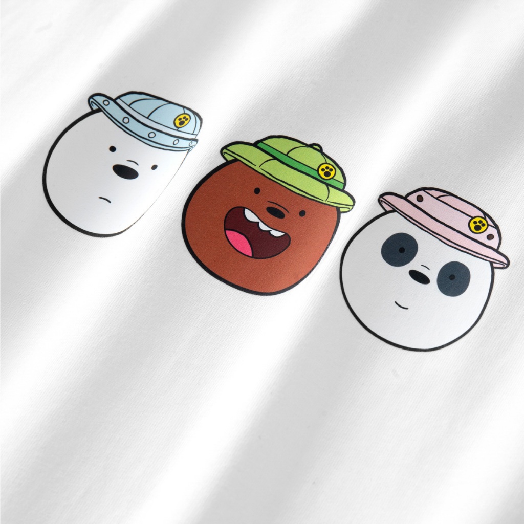 [BST We Bare Bears] Áo Thun BOO Unisex Form Regular In Logo Gấu Ngộ Nghĩnh Đáng Yêu, Chất Liệu Thoáng Mát