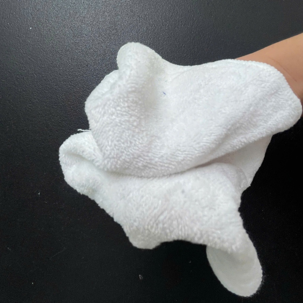 Khăn Trắng Lau Đa Năng 30x30cm – Khăn Cotton 100% Hàng Xuất Dư, Giẻ Lau Trắng Bo Viền