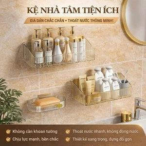 Kệ để mỹ phẩm đa năng nhựa PET ba màu phong cách Bắc Âu sang trọng 24.5x10.5x7cm