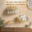 Kệ để mỹ phẩm đa năng nhựa PET ba màu phong cách Bắc Âu sang trọng 24.5x10.5x7cm