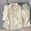 Bộ đồ ngủ Pyjama (cộc tay) chất đũi vân mây coton mềm mại kiểu dáng Hàn Quốc hoạ tiết chấm bi nhẹ nhàng đáng yêu