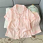 Bộ mặc nhà pyjama (cộc tay) chất đũi bông mây mềm mại họa tiết nhẹ nhàng đáng yêu