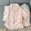 Bộ đồ ngủ Pyjama (cộc tay) chất đũi vân mây coton mềm mại kiểu dáng Hàn Quốc hoạ tiết chấm bi nhẹ nhàng đáng yêu