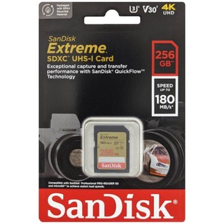 Thẻ nhớ Máy Ảnh SDXC SanDisk Extreme 256GB V30 UHS-I U3 4K đọc 180MB/s ghi 130MB/s (Vàng) - Phụ Kiện Nhất Tín