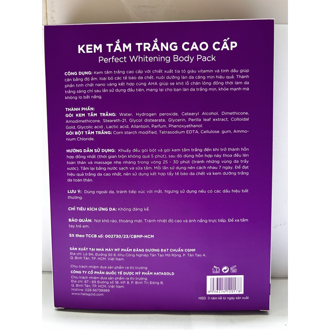 Kem Ủ Dưỡng Trắng Haivigold Tía Tô [Màu Tím-Trắng] - Nuôi Dưỡng Da Mềm Mượt, Căng Mịn 200g