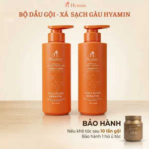 Bộ dầu gội xả Sạch Gàu Hyamin 800ml - Bảo hành khô tóc sau 10 ngày gội, Sạch Gàu Giảm Ngứa, Không khô bết tóc