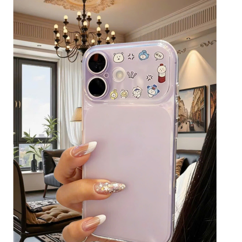 Ốp iPhone CỤM CAM NGANG Hot Trend Kèm Sticker GẤU TRẮNG  – Custom Hottrend – SANDWICHPHUKIENXINH