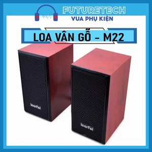 Loa Máy Tính Laptop Để Bàn Xstar M22 vân gỗ siêu chất âm thanh hay Kết Nối USB Và Jack 3.5mm