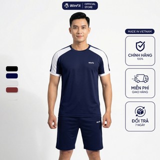 Bộ quần áo nam WINFIT thể thao cổ tròn tay ngắn Form Regular vải ComfortLite thấm hút mồ hôi, thoáng mát WBN001