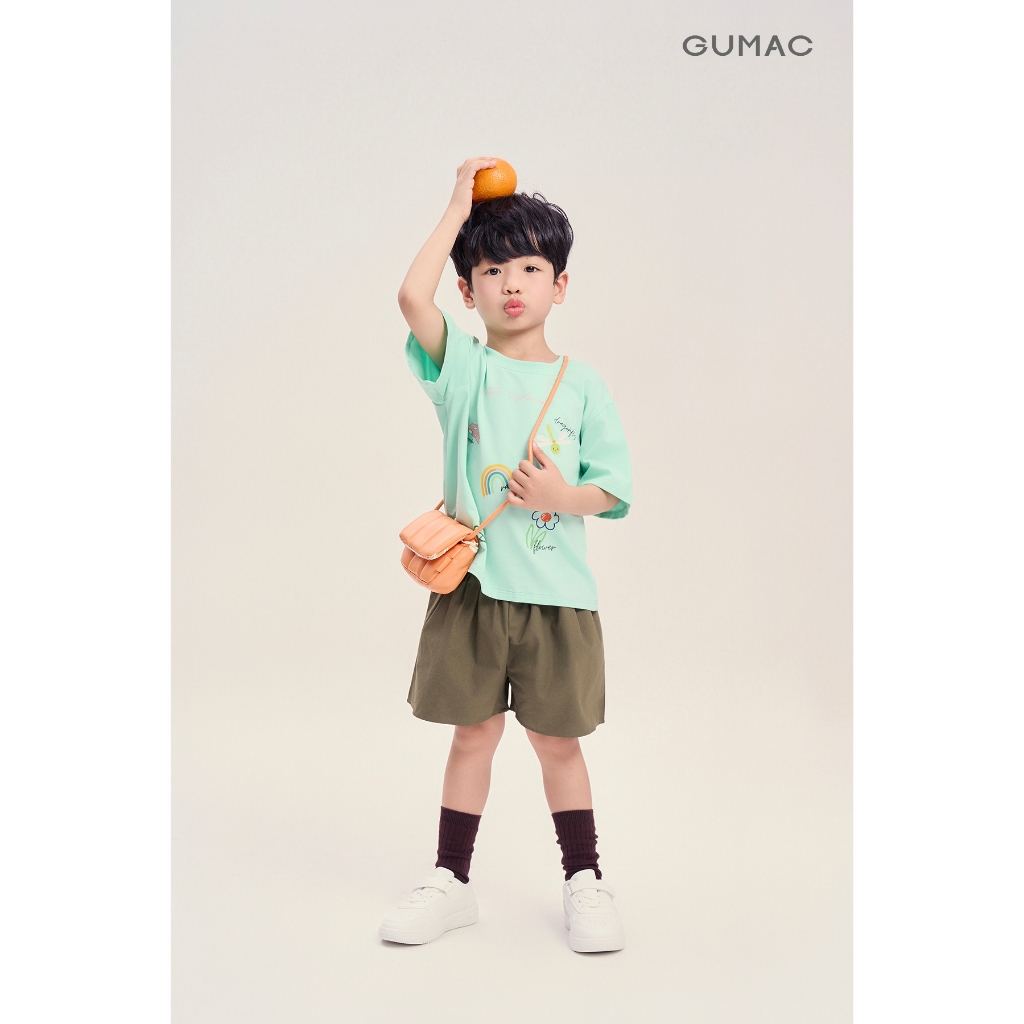 Áo Thun Trẻ Em GUMAC Form Suông In Artwork Cotton 2C Mềm Mát Street Style ATKG04087