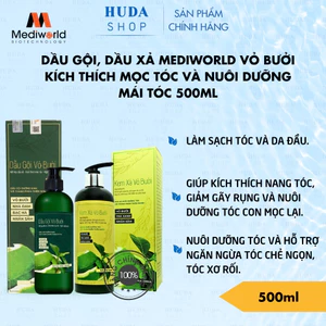 Dầu gội, dầu xả Mediworld vỏ bưởi kích thích mọc tóc và nuôi dưỡng mái tóc 500ml
