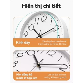 [Hàng Loại 1] Đồng Hồ Treo Tường Kim Trôi Cao Cấp Kích Thước 20cm - 25cm bao bể vỡ