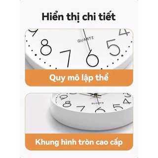 [Hàng Loại 1] Đồng Hồ Treo Tường Kim Trôi Cao Cấp Kích Thước 20cm - 25cm bao bể vỡ