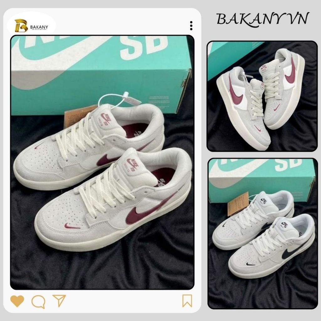 Giày Thể Thao Ét Bê 58 Nam Nữ, Giày Sneaker 58 Hai Màu Đỏ Và Đen Thời Trang Nam Và Nữ
