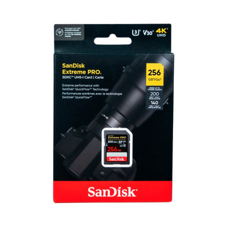 Thẻ nhớ Máy ảnh SDXC SanDisk Extreme Pro 256GB UHS-I U3 4K V30 đọc 200MB/s ghi 140MB/s (Đen)
