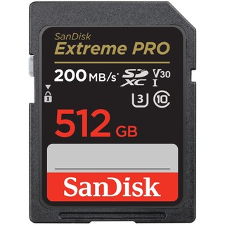 Thẻ nhớ Máy ảnh SDXC SanDisk Extreme Pro 512GB UHS-I U3 4K V30 đọc 200MB/s ghi 140MB/s (Đen) - Phụ Kiện Nhất Tín