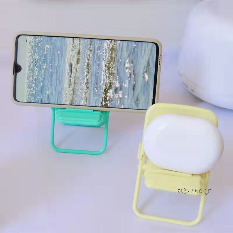 🌤️COD🌤️Ghế gấp hỗ trợ điện thoại di động để bàn đáng yêu Ghế đẩu trang trí hỗ trợ