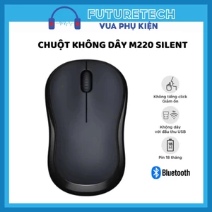 Chuột Không Dây Ateck M220 Silent Màu Đen - Giảm Ồn 90%, Kết Nối USB + Bluetooh, tặng pin, BH 6T