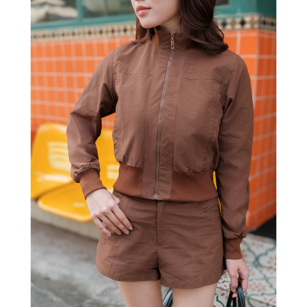 Set Nữ BOYAN Áo Khoác Nữ Phối Quần Short Năng Động Cá Tính  SECODEE