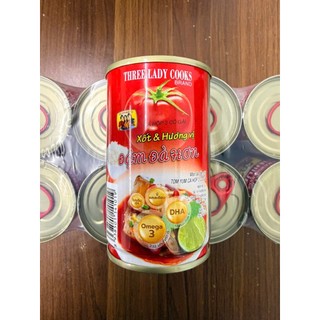 Lốc 10 lon Cá mòi xốt cà chua nắp giật 3 Cô Gái hộp 155g