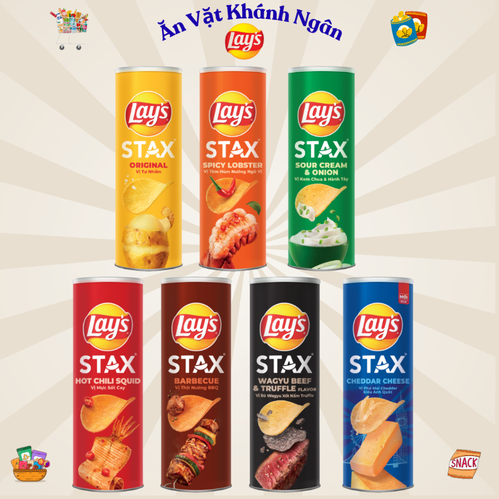 Lay’s - Snack Khoai Tây Chính Hãng, Giá Tốt, Đảm Bảo 丨 Shopee Việt Nam