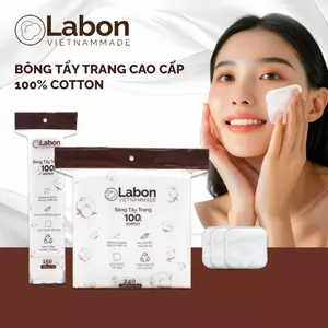 Bông tẩy trang Labon sạch sâu sạch sâu lớp makeup, mềm mịn, không bị xơ bông chất Pure Snow Cotton Pad