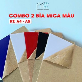 Combo 2 Tấm mica trong suốt làm đồ Decor, Tấm mica đủ kích thước A3, A4, A5, Tấm mica nhiều màu