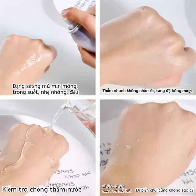 Kem chống nắng body dạng xịt SPF50, chống nước, chống mồ hôi, dùng cho mặt và cơ thể