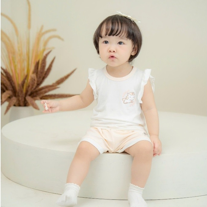 Bộ quần áo ba lỗ vải sợi tre [ Mềm, mỏng, mát có dãn và thấm hút tốt]  dành cho bé  từ 6 tháng - 4 tuổi(LBL31)