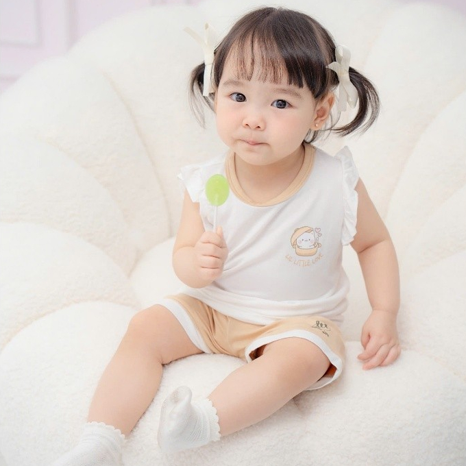 Bộ quần áo ba lỗ vải sợi tre [ Mềm, mỏng, mát có dãn và thấm hút tốt]  dành cho bé  từ 6 tháng - 4 tuổi(LBL31)