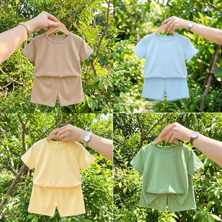 Bộ cộc tay cho bé trai bé gái chất thun lạnh siêu mát, mềm, mịn LILIKIDS BCT09