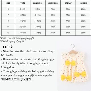 Váy bé gái dáng bí phồng style Hàn 9th-4 tuổi chấm bi nơ to D1304 Bí Ngô Nhỏ