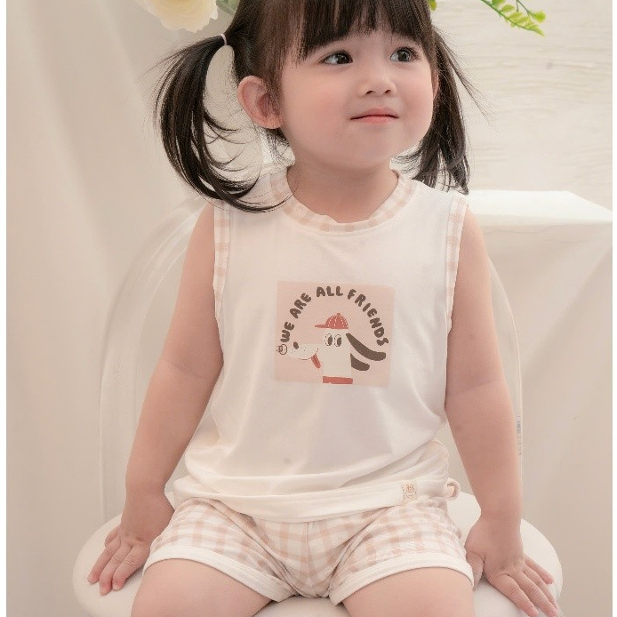 BỘ BA LỖ VẢI SỢI TRE  KHÁNG KHUẨN [ SIÊU MỀM, MÁT, MỊN CO DÃN VÀ THẤM HÚT TỐT] TRẮNG PHỐI SZ 6M -4Y (HBL01)