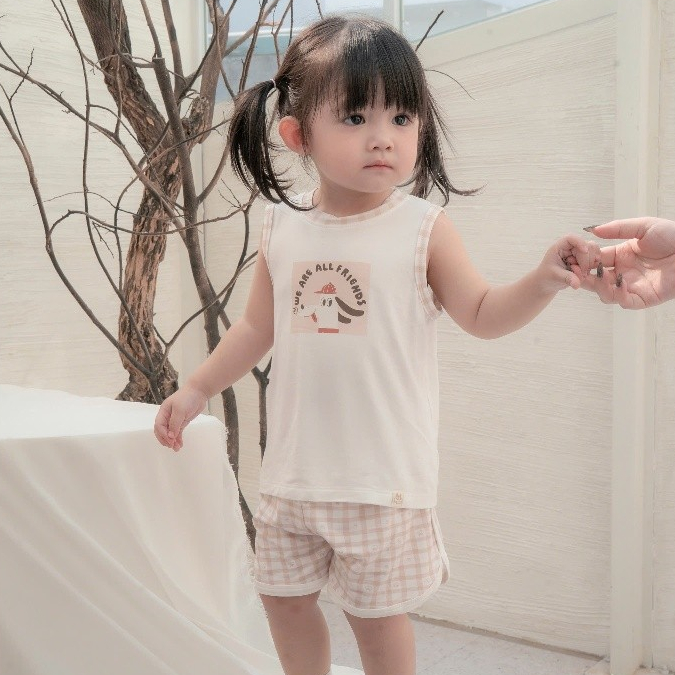 BỘ BA LỖ VẢI SỢI TRE  KHÁNG KHUẨN [ SIÊU MỀM, MÁT, MỊN CO DÃN VÀ THẤM HÚT TỐT] TRẮNG PHỐI SZ 6M -4Y (HBL01)