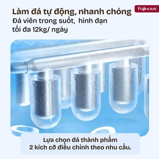 Máy làm đá mini Fujihome IM12N làm đá nhanh chỉ trong vài phút tiện lợi cho gia đình hiện đại