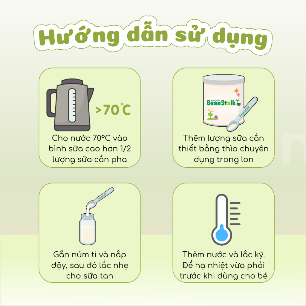[DATE 11/2026] Sữa gói BeanStalk Sukoyaka cho bé từ 0-1 tuổi (7 gói)