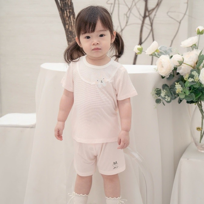 BỘ CỘC VẢI MODAL BÉ GÁI PHỐI VAI BÈO [ SIÊU MỀM, MÁT, MỊN CO DÃN VÀ THẤM HÚT ] SZ 6M -4Y (HCT13)
