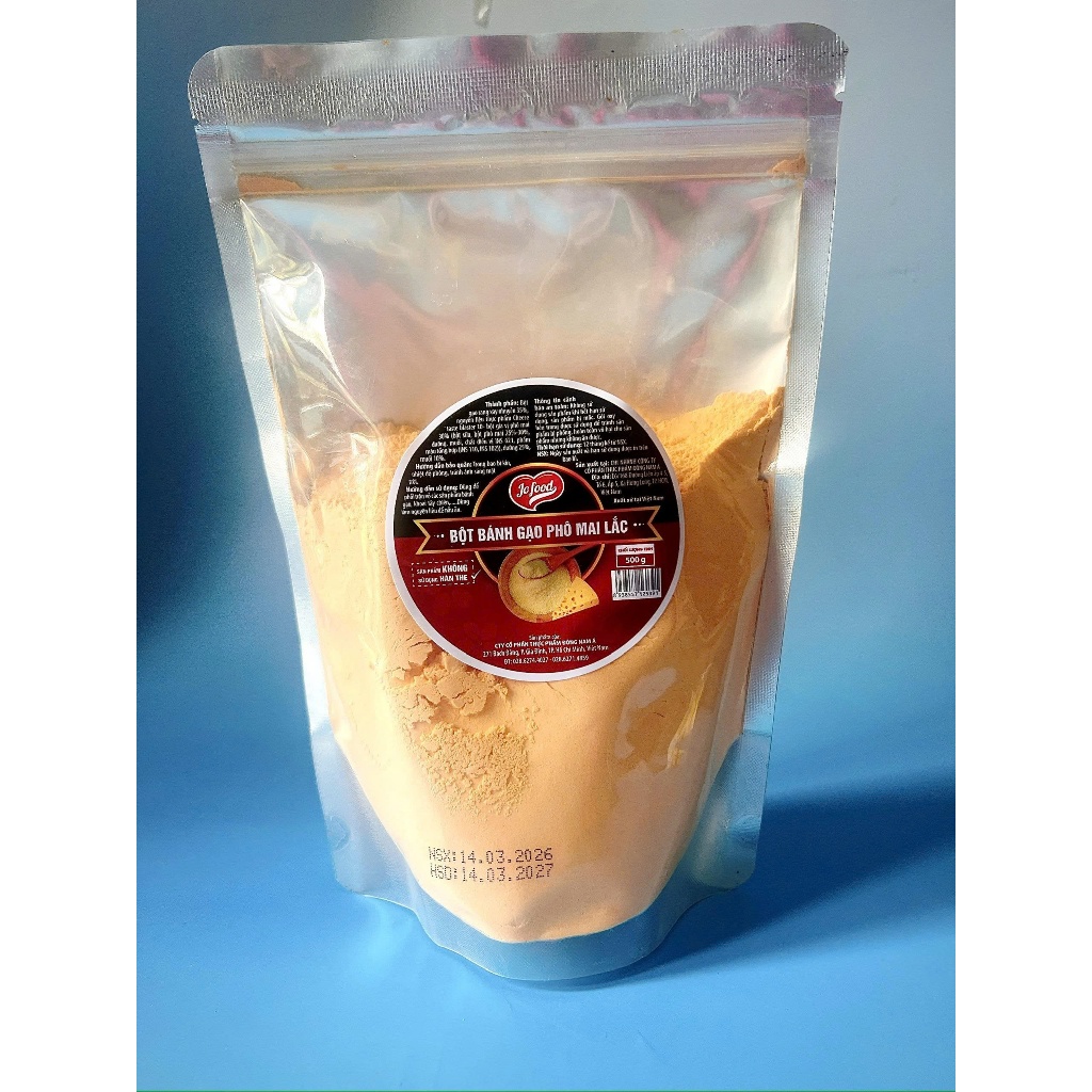 500g Bột Gia Vị Phô Mai Lắc ĐNÁ màu Vàng cam đậm_Vị béo_FOOD