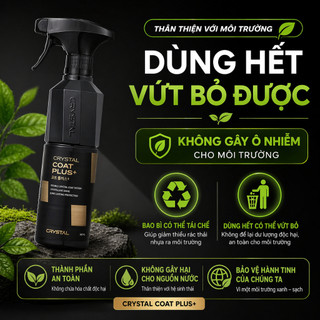 Dung Dịch Phủ Bóng sơn Xe Ô Tô Xe Máy Cao Cấp, Chống Nước Chống Bám Bẩn, Tăng Độ Bóng Như Mới Crystal Coat+ Bullsone HQ