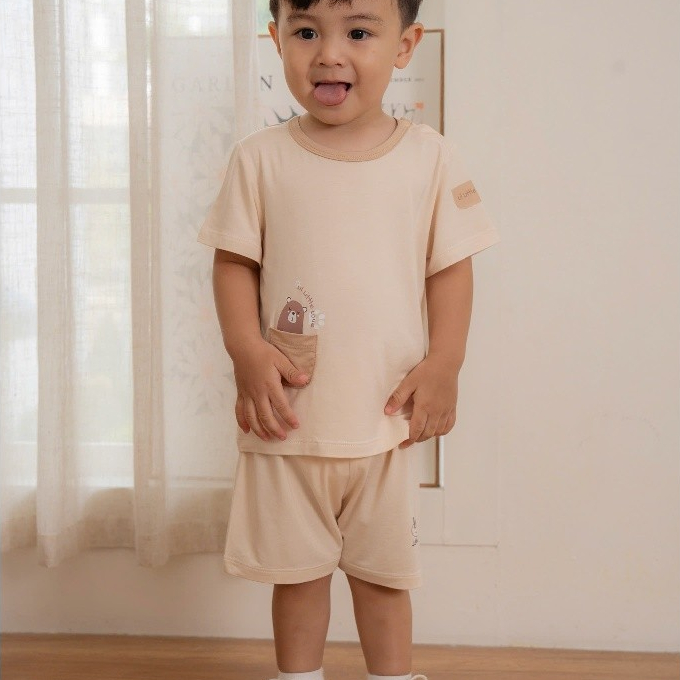 BỘ CỘC TAY VẢI SỢI TRE CÀI VAI [ SIÊU MỀM, MÁT, MỊN CO DÃN VÀ THẤM HÚT TỐT] SZ 6/9M - 4Y (HCT37)
