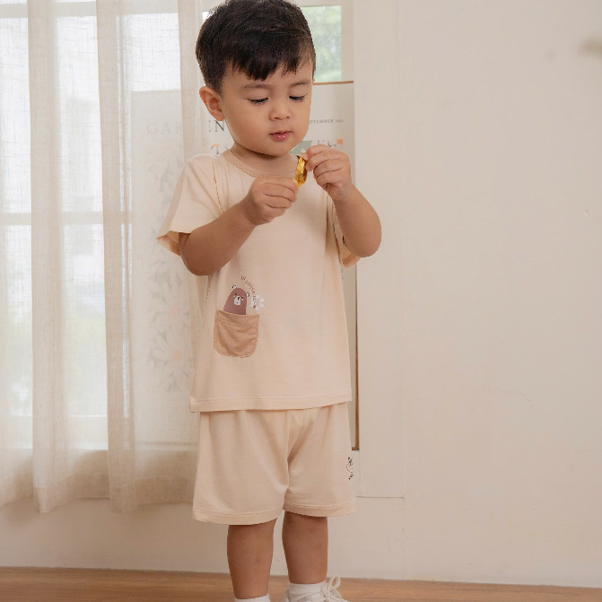 BỘ CỘC TAY VẢI SỢI TRE CÀI VAI [ SIÊU MỀM, MÁT, MỊN CO DÃN VÀ THẤM HÚT TỐT] SZ 6/9M - 4Y (HCT37)