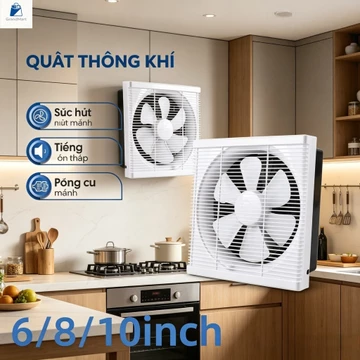 Quạt Hút Âm Tường Thông Gió - Máy hút khói Quạt Hút Mùi Hàng chính hãng