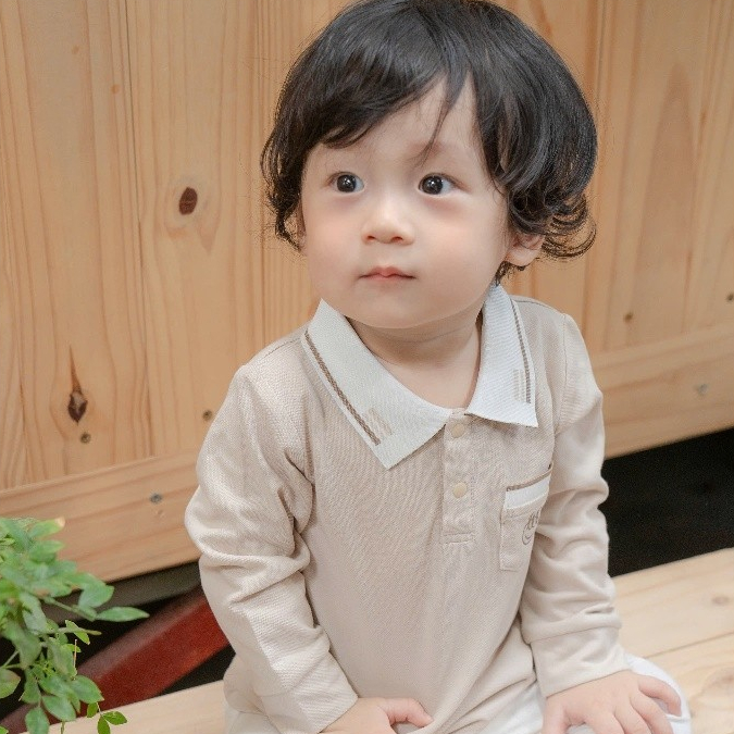 Áo Polo cá sấu dài tay túi ngực dành cho bé Lil Little Love (DADT02)