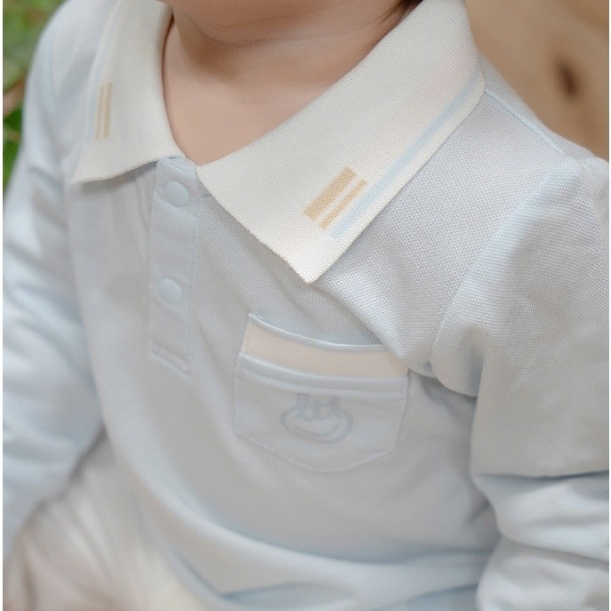 Áo Polo cá sấu dài tay túi ngực dành cho bé Lil Little Love (DADT02)