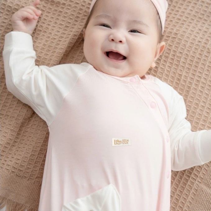Body dài tay sơ sinh smoothy [ Mềm mịn, mát ] cho bé LiL Little Love (LBD64) có tặng kèm mũ sét bao tay chân Hoặc Yếm