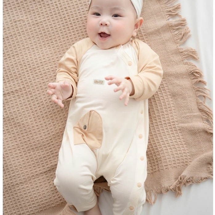Body dài tay sơ sinh smoothy [ Mềm mịn, mát ] cho bé LiL Little Love (LBD64) có tặng kèm mũ sét bao tay chân Hoặc Yếm
