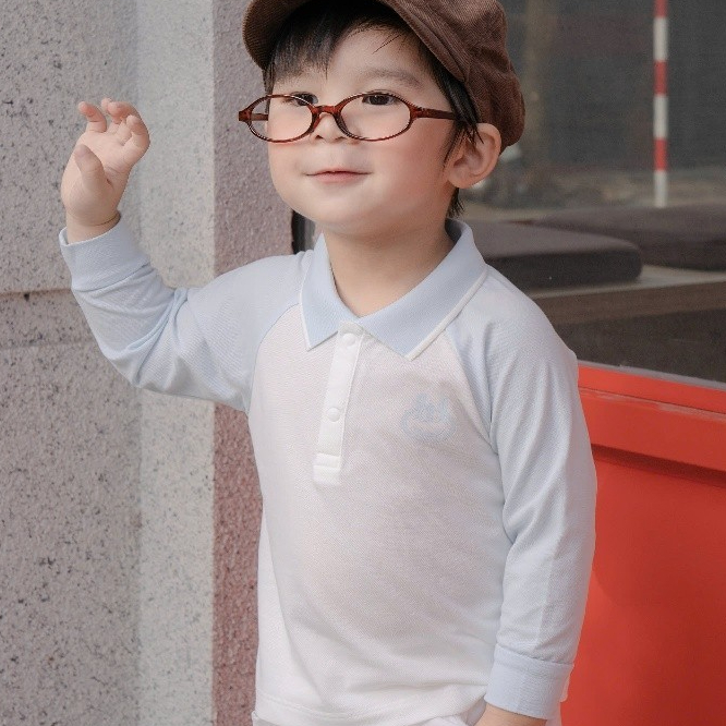 Áo Polo cá sấu dài tay phối dành cho bé Lil Little Love (DADT03)