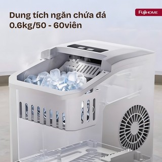 Máy làm đá mini Fujihome IM12N làm đá nhanh chỉ trong vài phút tiện lợi cho gia đình hiện đại