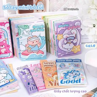 Set 20 Sổ Tay Mini A7 Hoạt Hình – Sổ Note Có Dòng Kẻ Dễ Thương Quà Tặng 1/6 Cho Bé