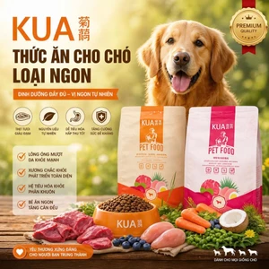 Thức ăn hạt cho Chó Kua Pet Food loại ngon dinh dưỡng vô đối túi 1.5kg